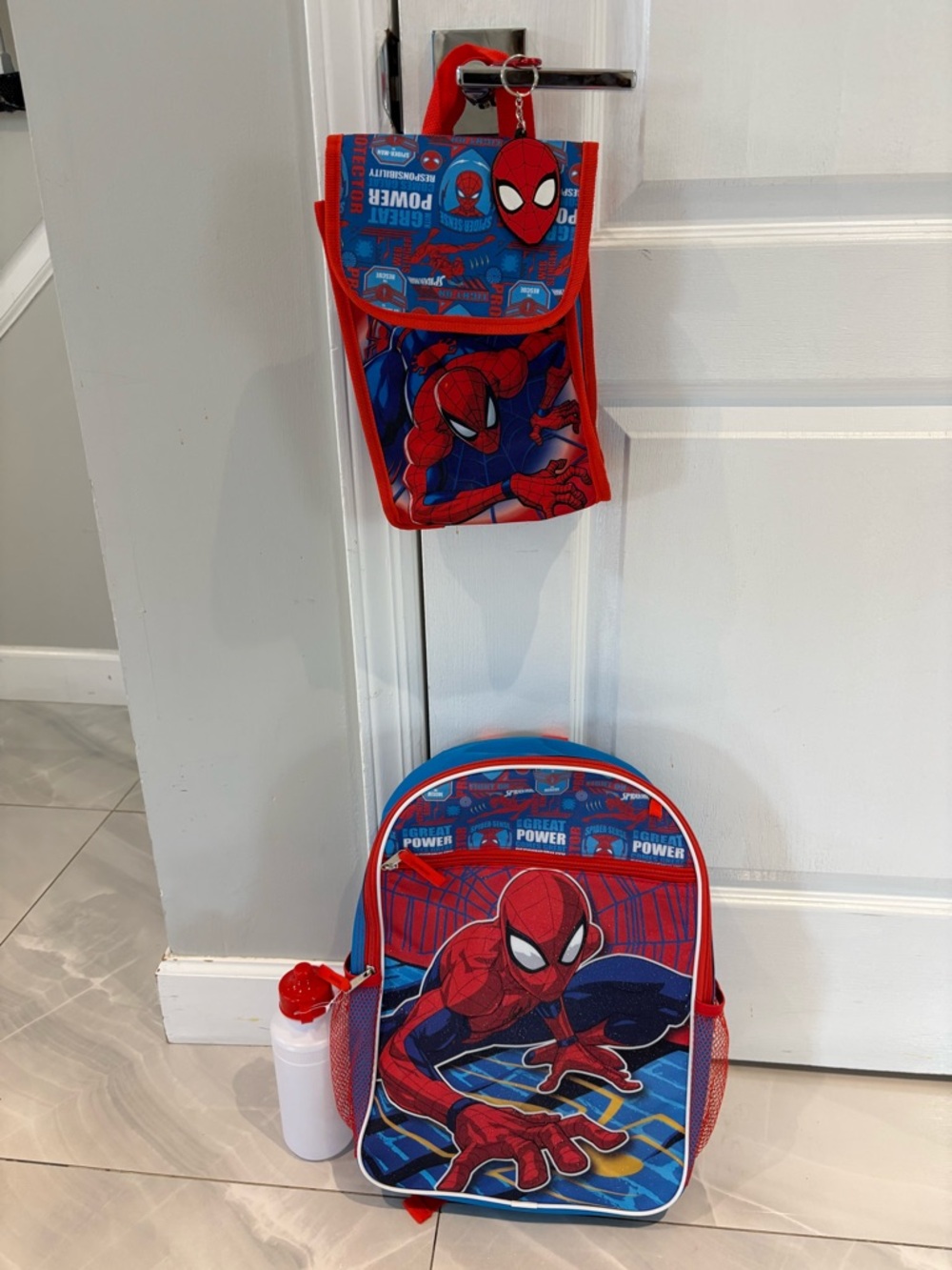 New Spider-Man Red & Blue Kids Backpack Set